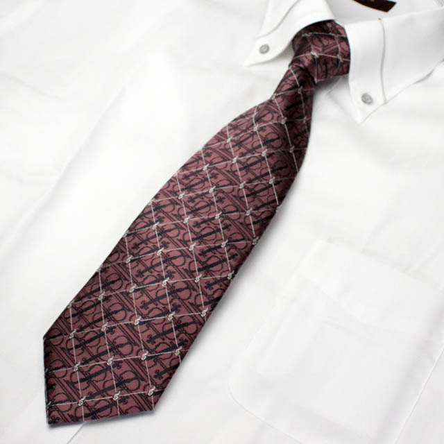 西陣織ネクタイ 《ヴァイオリン》 ロゼピンク □ 音楽雑貨