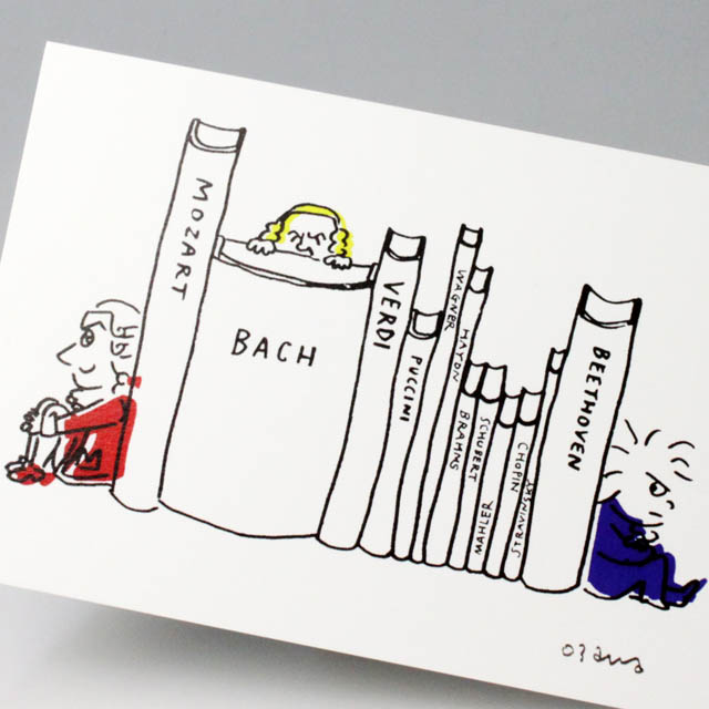 Ozart 絵葉書 《ブックエンド》 音楽雑貨・アクセサリー専門店