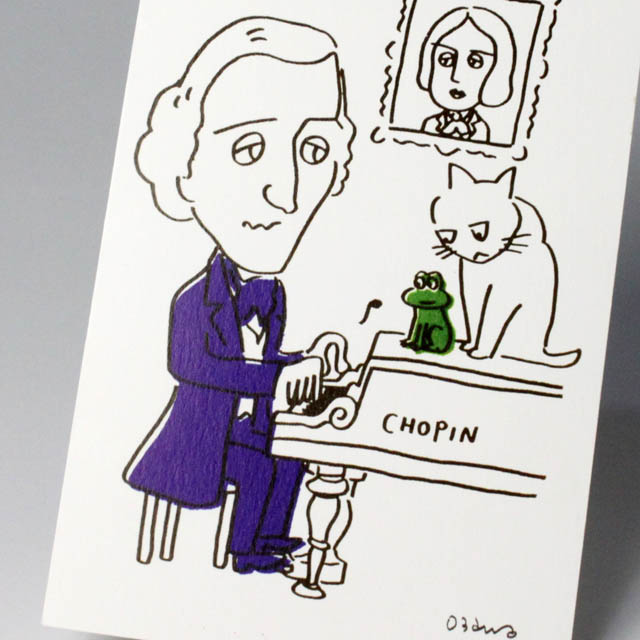 Ozart 小澤一雄 ポストカード 絵葉書 音楽雑貨 ショパン