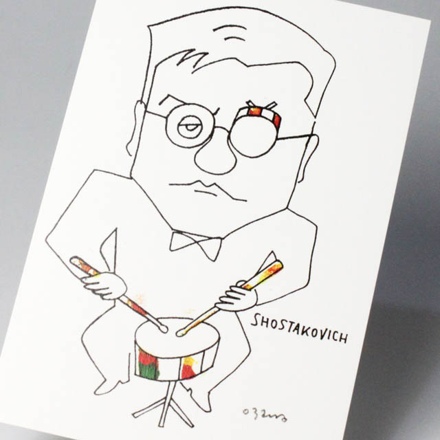 Ozart 小澤一雄 ポストカード 絵葉書 音楽雑貨 ショスタコーヴィチ