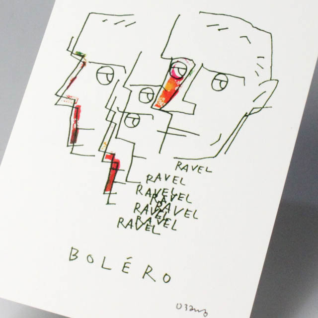 Ozart 絵葉書 《ボレロのラヴェル》 音楽雑貨・アクセサリー専門店