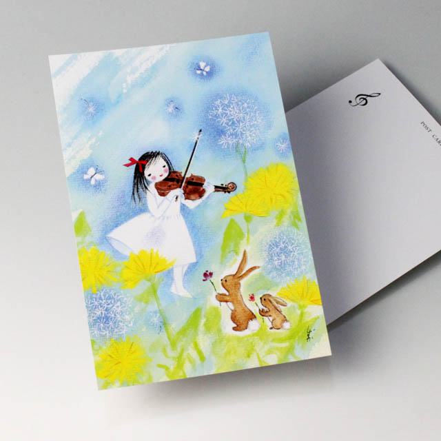 唐沢静 ポストカード 絵葉書 音楽雑貨 ヴァイオリン