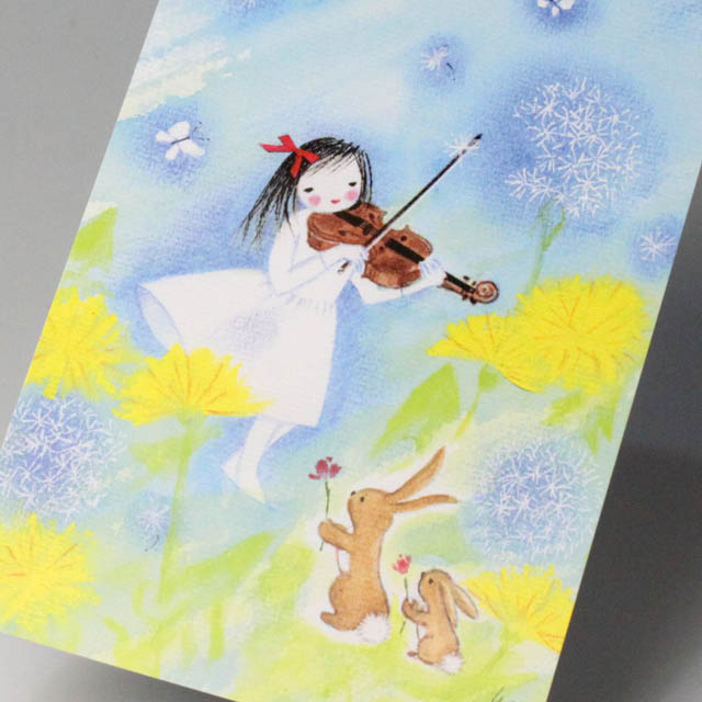 唐沢静 ポストカード 絵葉書 音楽雑貨 ヴァイオリン