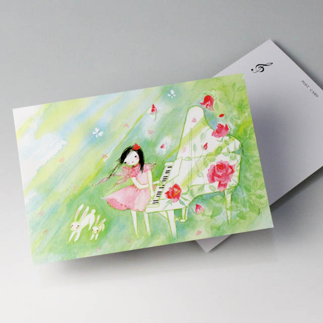 唐沢静 ポストカード 絵葉書 音楽雑貨 ピアノ