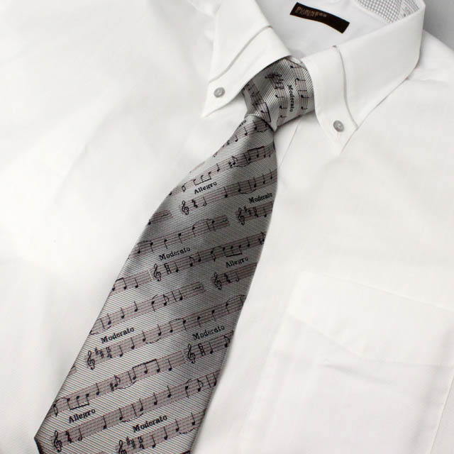 西陣織 ネクタイ 楽譜 音楽雑貨 音楽ギフト