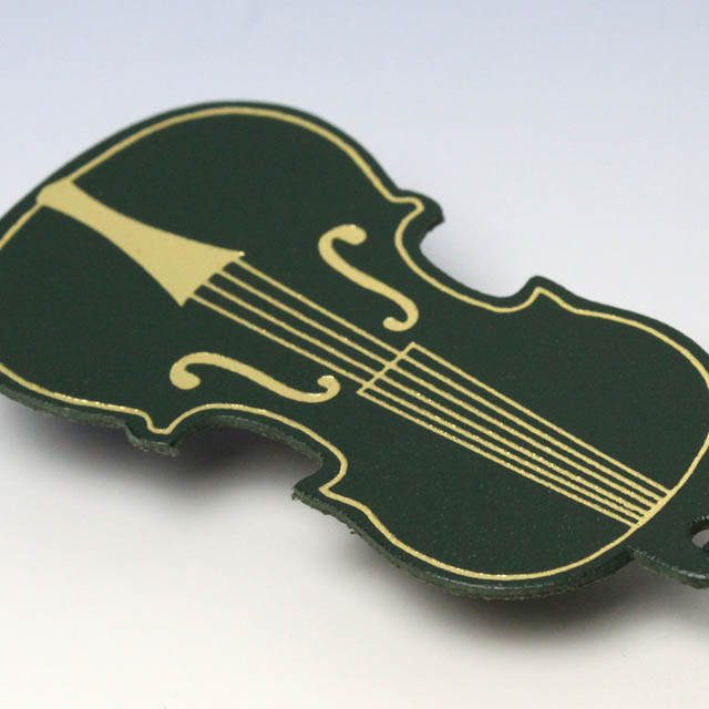 本革 栞 ブックマーク 弦楽器 ヴァイオリン 音楽雑貨 音楽グッズ
