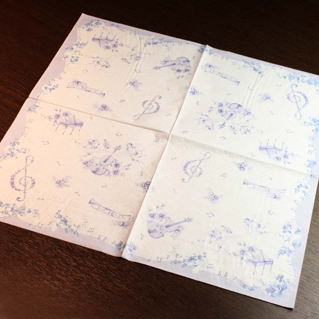 ブルーミュージック ペーパーナプキン 音楽雑貨 音楽グッズ