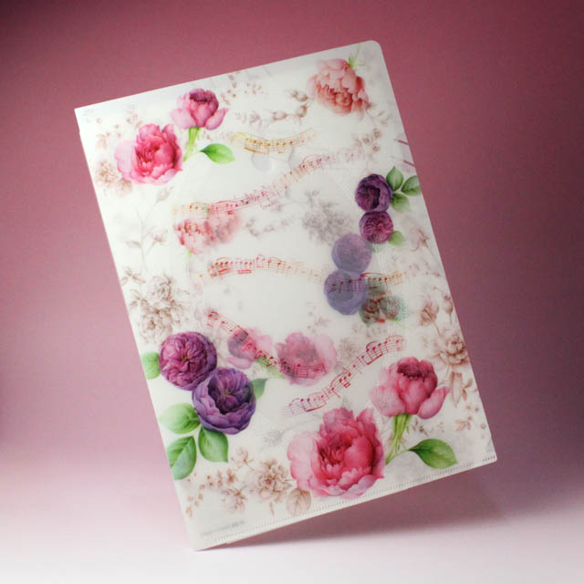 クリアファイル クリアフォルダ 音楽雑貨 音符 楽譜