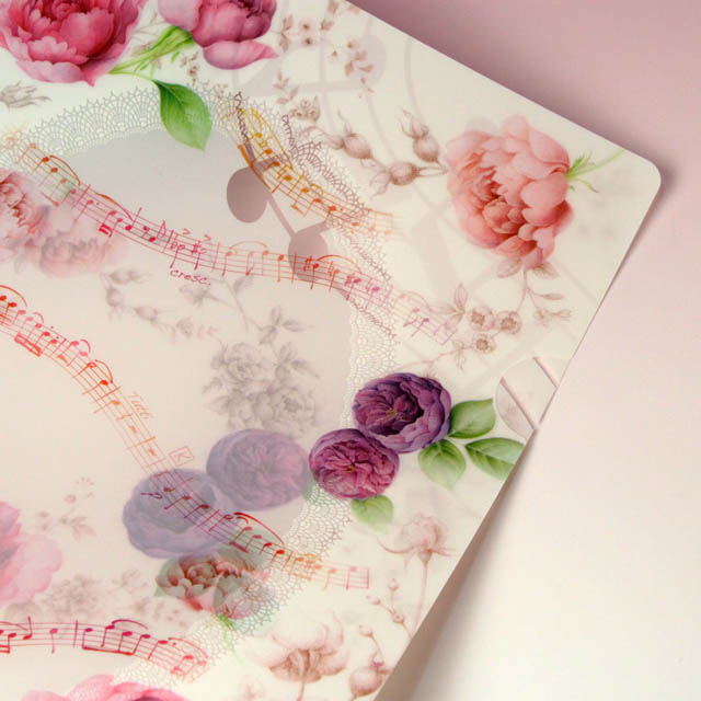 クリアファイル クリアフォルダ 音楽雑貨 音符 楽譜