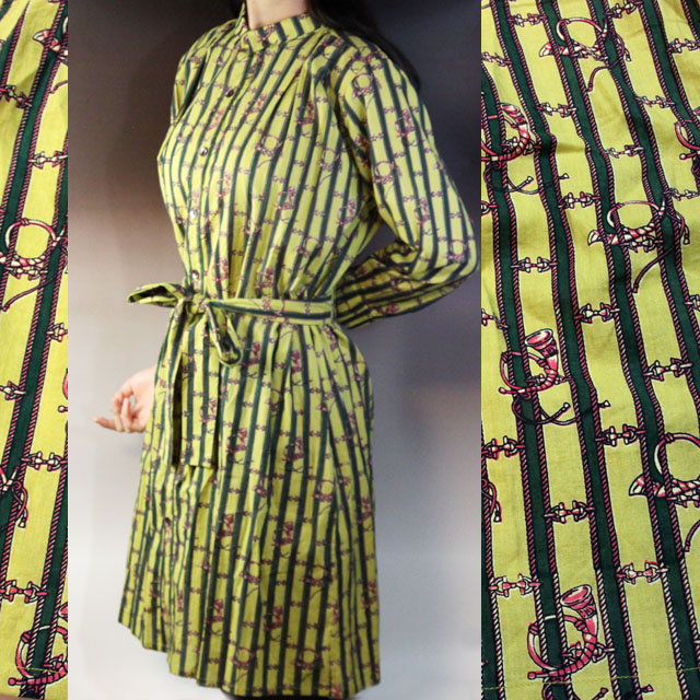 ナチュラルホルン ワンピース コットン 音楽雑貨 音楽グッズ