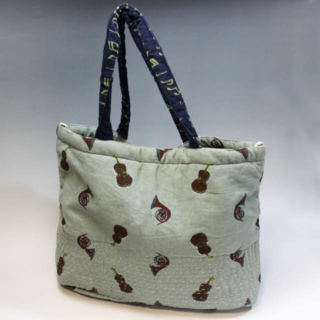 ホルン ヴァイオリン キルトバッグ 音楽雑貨 音楽グッズ