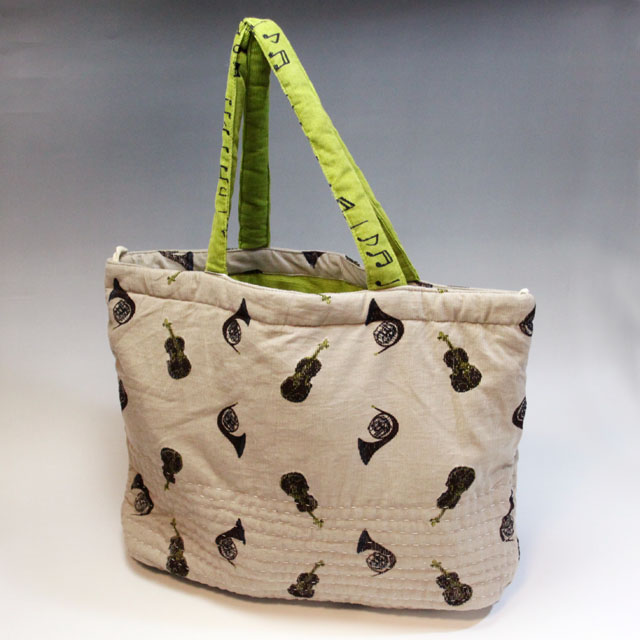 ホルン ヴァイオリン キルトバッグ 音楽雑貨 音楽グッズ