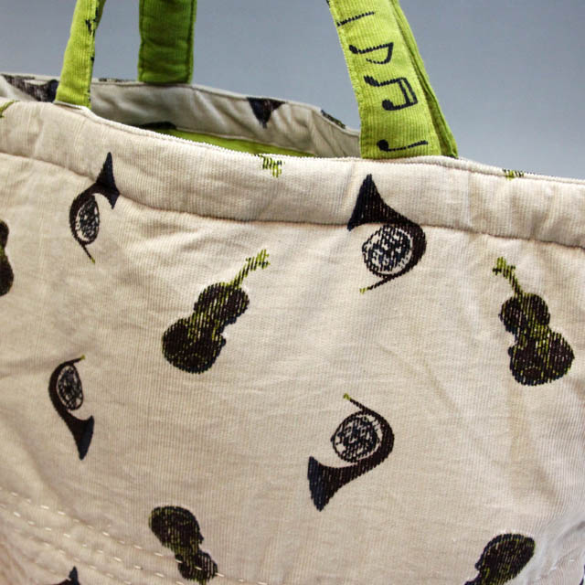 ホルン ヴァイオリン キルトバッグ 音楽雑貨 音楽グッズ