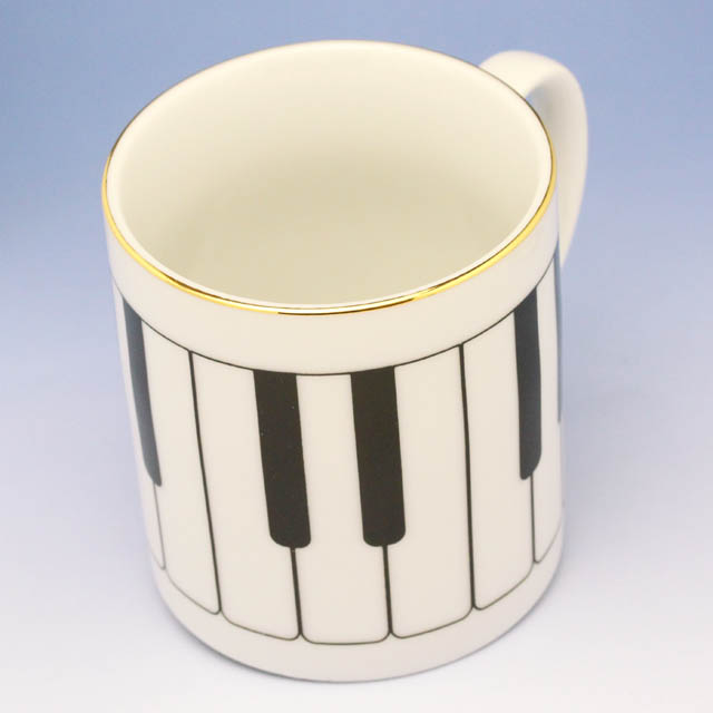 ピアノ 鍵盤 マグカップ 音楽雑貨 音楽ギフト 音楽グッズ