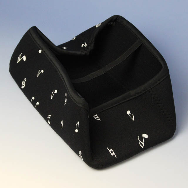ウェットスーツ素材 ティッシュボックスカバー 音符 音楽雑貨 音楽グッズ