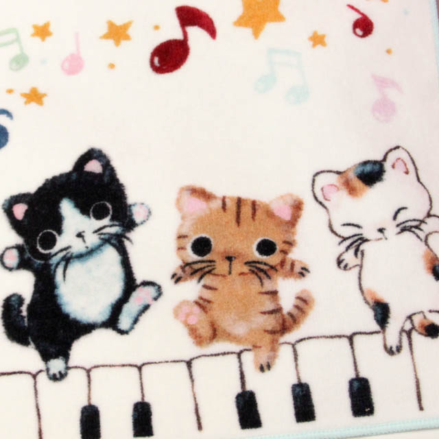タオルハンカチ Yamaneko ピアノ鍵盤 音楽雑貨 音楽グッズ