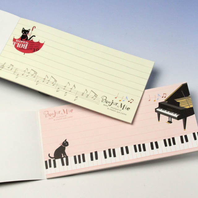 一筆箋 ピアノ鍵盤 音楽雑貨 音楽グッズ Bonjour Mie!