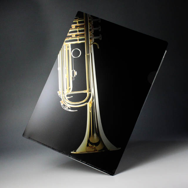 クリアファイル クリアフォルダ 音楽雑貨 音符 トランペット