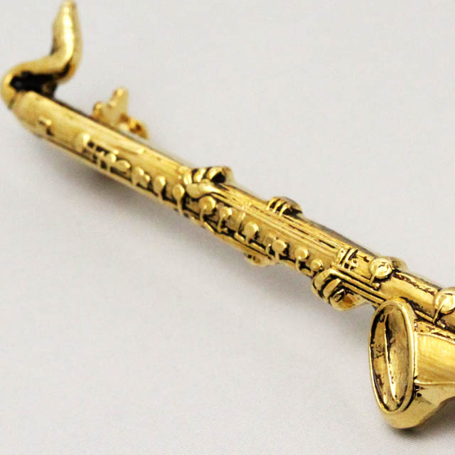 バスクラリネット Bass Clarinet ブローチ 楽器グッズ 音楽雑貨