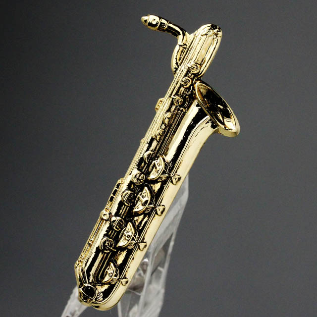 バリトンサックス Baritone Sax ブローチ 楽器グッズ 音楽雑貨