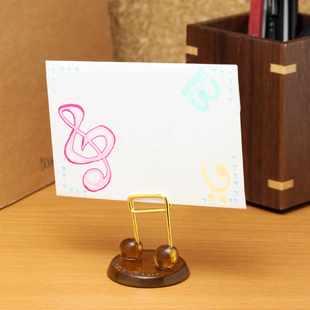 Clear Tone メモクリップ ２連16分音符 音楽雑貨 アクセサリー専門店 プレリュード