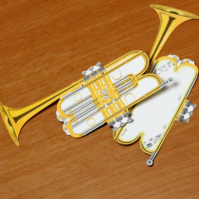 ｋｕ・ｒｕ・ｒｕ メッセージメモ トランペット 音楽雑貨