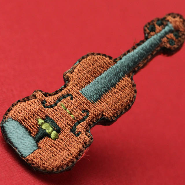 ワッペン 刺繍ステッカー ヴァイオリン 音楽グッズ 音楽雑貨