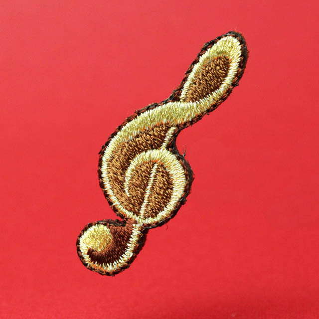 刺繍ステッカー 《ト音記号》 音楽雑貨・アクセサリー専門店
