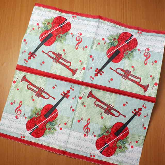 ヴァイオリン トランペット ペーパーナプキン 音楽雑貨 音楽グッズ