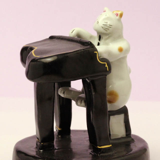 九谷焼 猫JAZZ グランドピアノ 音楽雑貨 音楽グッズ