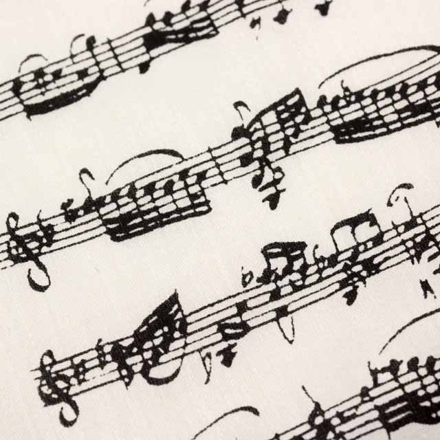 バッハ 無伴奏ヴァイオリンのためのソナタ第1番 Adagio ハンカチ 音楽雑貨