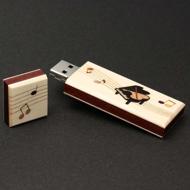 寄木象嵌 USBメモリ グランドピアノ 音楽雑貨 音楽グッズ