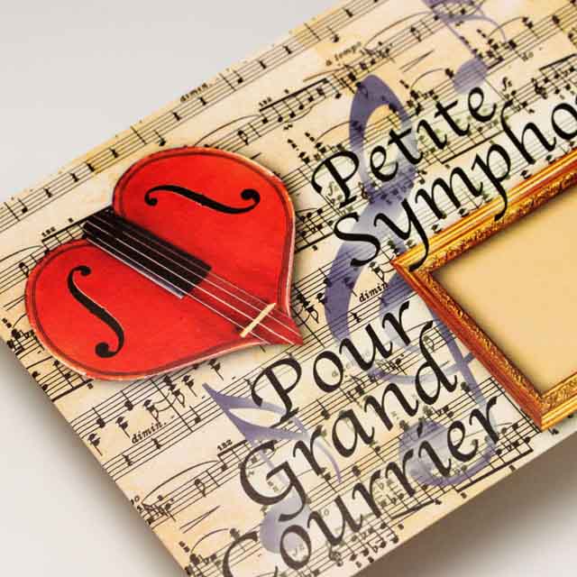 封筒 弦楽器 楽譜 ハート 音楽雑貨