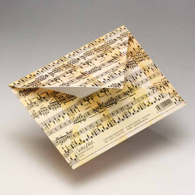 封筒 弦楽器 楽譜 ハート 音楽雑貨