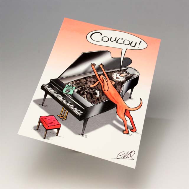 ポストカード グランドピアノ 楽譜 音楽雑貨