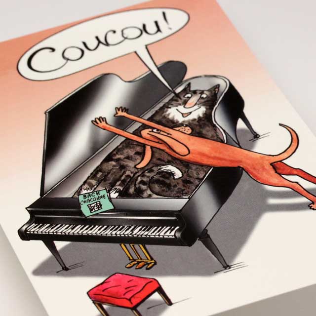 ポストカード グランドピアノ 音楽雑貨