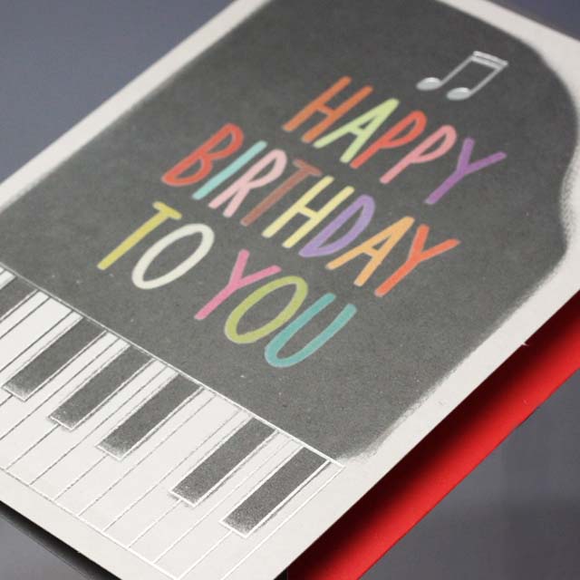 誕生カード バースデーカード グランドピアノ 音楽雑貨