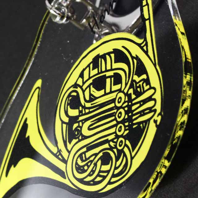 アクリル クリア キーホルダー 音楽雑貨 ホルン