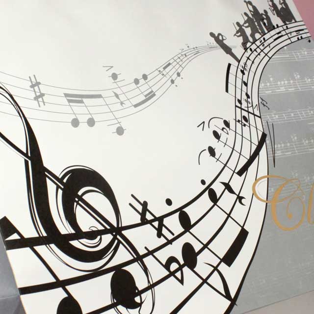 ギフト紙手提 音符 音楽雑貨 音楽グッズ
