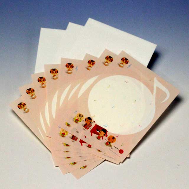 なかよしこけし 豆箋セット 音楽グッズ