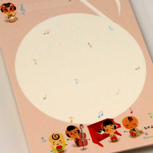 なかよしこけし 豆箋セット 音楽グッズ