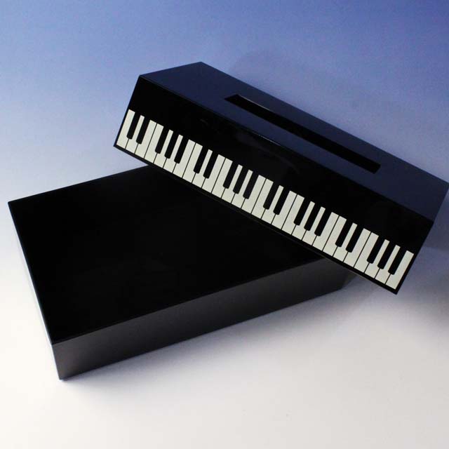 ティッシュボックスケース ピアノ鍵盤 音楽雑貨 音楽グッズ