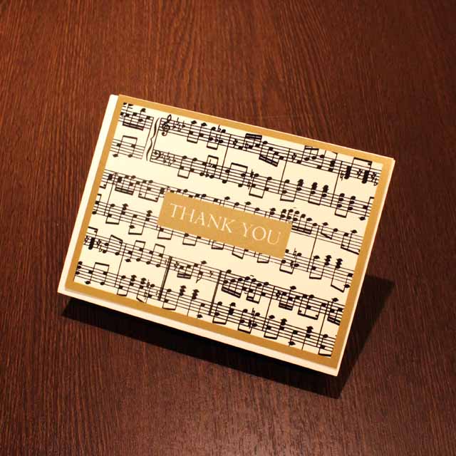 サンキューカード 大譜表 音楽グッズ 音楽雑貨