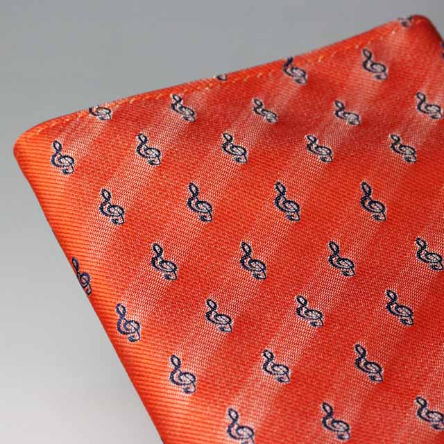 クラバット ネクタイ生地 ト音記号 ブックカバー 音楽雑貨 音楽グッズ