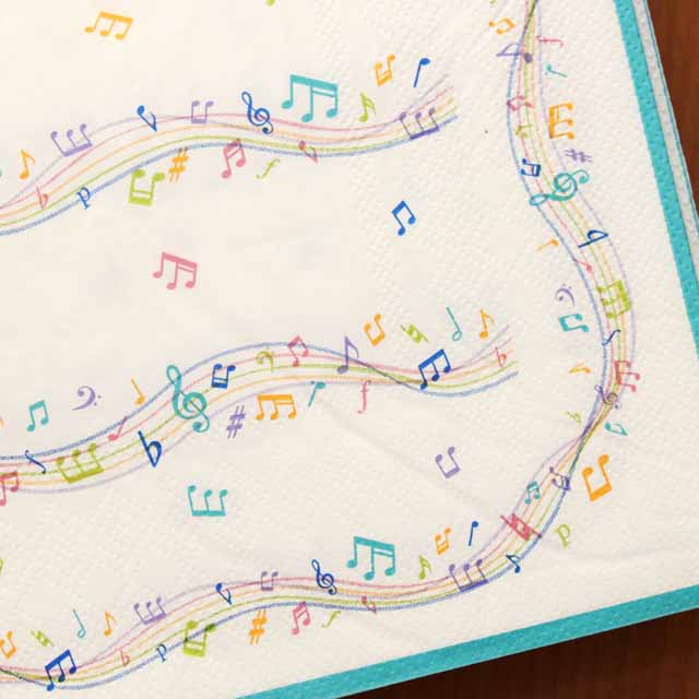 ペーパーナプキン 音楽雑貨 音楽グッズ 音符