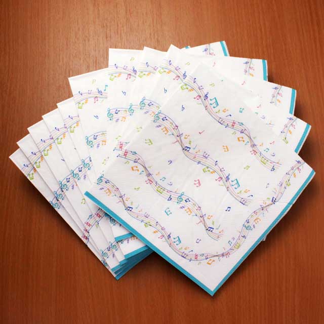 ペーパーナプキン 音楽雑貨 音楽グッズ 音符