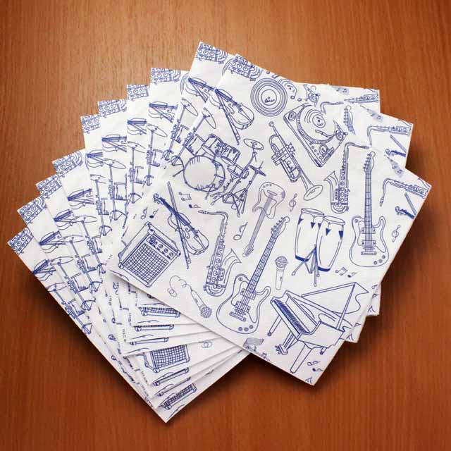 ペーパーナプキン 音楽雑貨 音楽グッズ 楽器