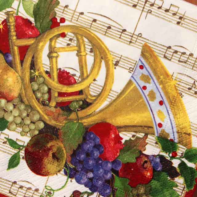 ペーパーナプキン 音楽雑貨 音楽グッズ ホルン