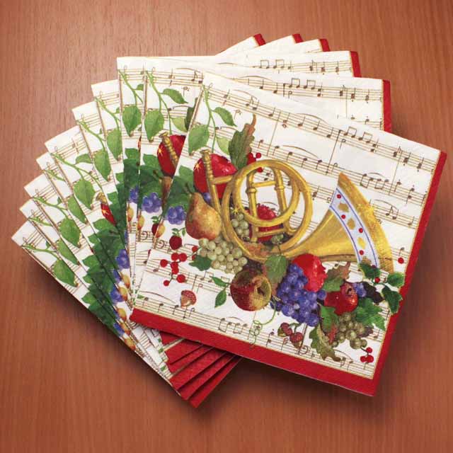 ペーパーナプキン 音楽雑貨 音楽グッズ ホルン