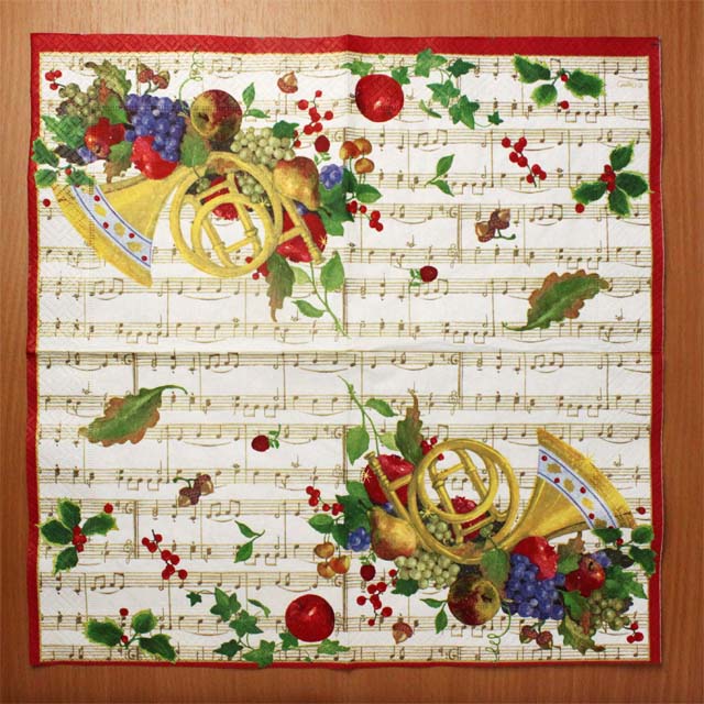 ペーパーナプキン 音楽雑貨 音楽グッズ ホルン